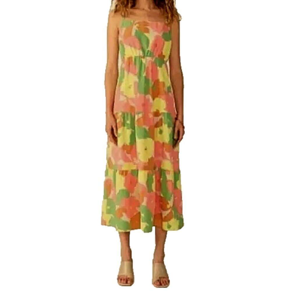 Social Standard By Sanctuary Sundress Multicolor Floral Smocked Back Midi - XL